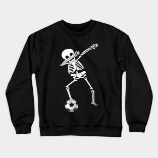 Halloween Dabbing Skeleton Soccer Crewneck Sweatshirt